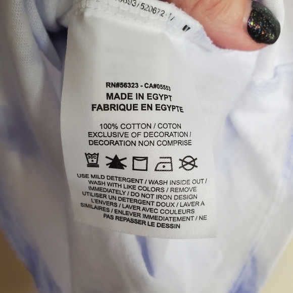 Nike‎ Womens Timby Tie Dye Tank Top Blue White Center Swoosh Sleeveless Workout - Picture 7 of 8